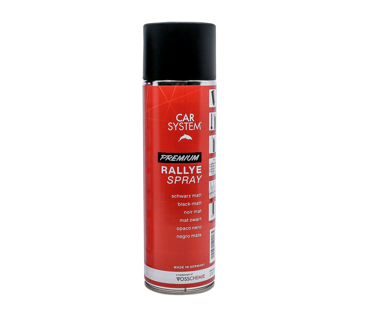 Carsystem Rallye Spray Schwarz Glänzend Premium Acryllackspray 500ml